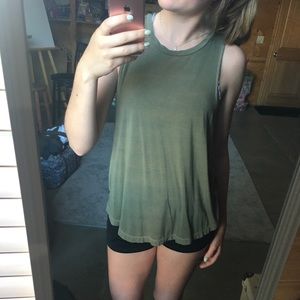 AEO Green Soft & Sexy Tank Top